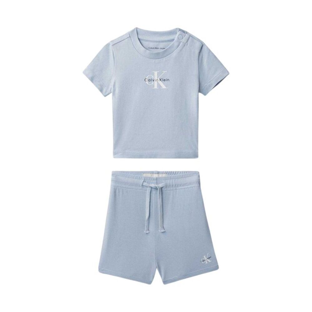 Calvin Klein Baby Logo T-Shirt & Shorts Set / Breezy Blue